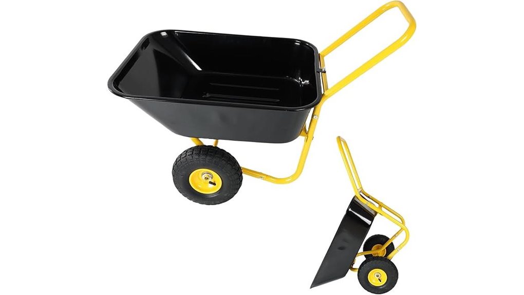 dual wheel garden cart