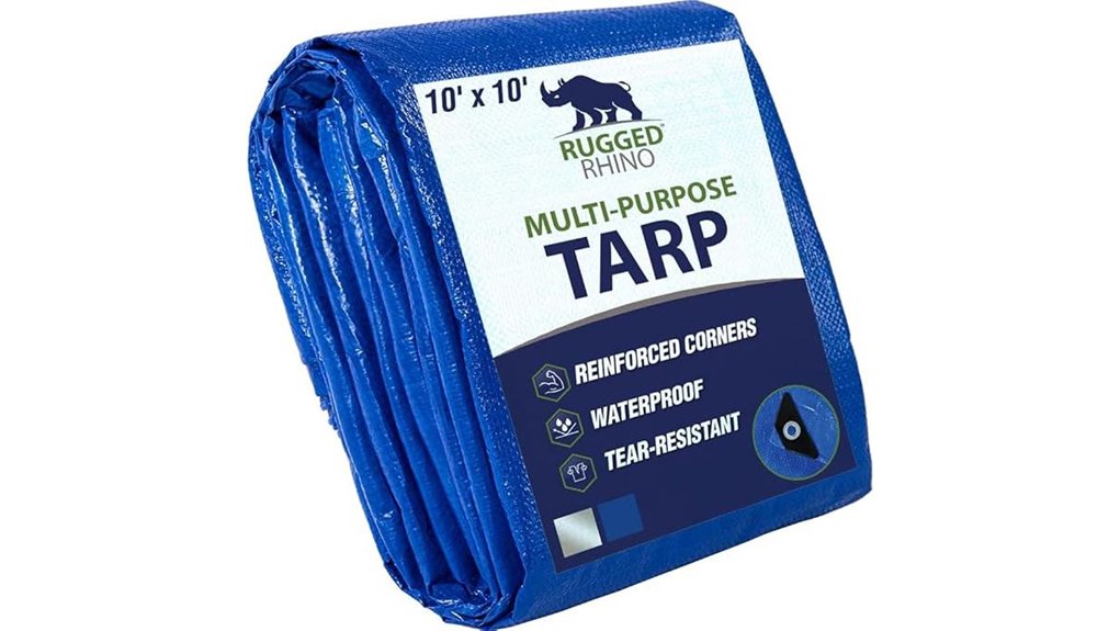 durable waterproof blue tarp