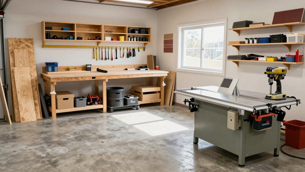 efficient woodworking workshop layout