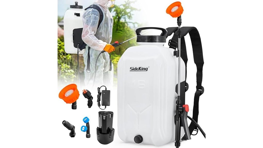 electric 4 gallon sprayer backpack
