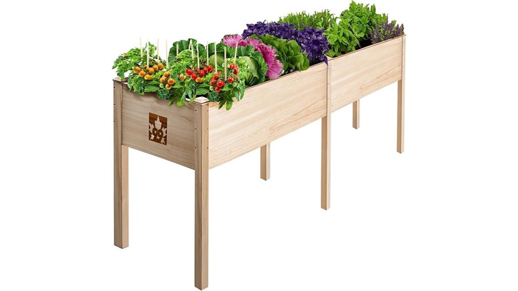 elevated cedar garden bed