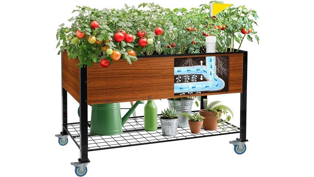 elevated mobile gardening platform
