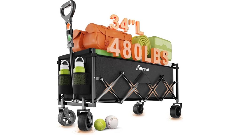 extended collapsible wagon cart