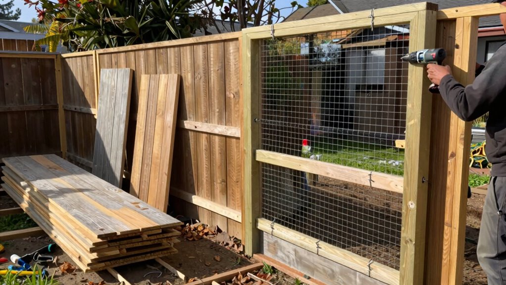 fence options panels vs mesh