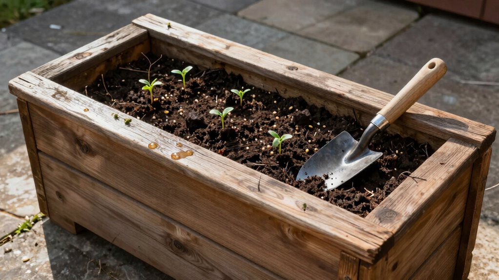 fill planter and plant
