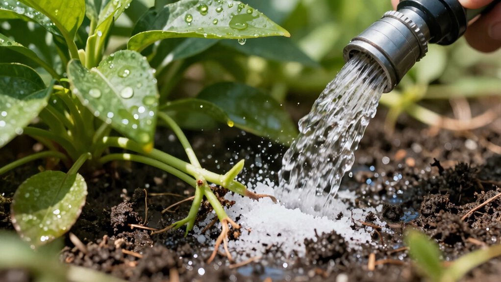 flush salts with water