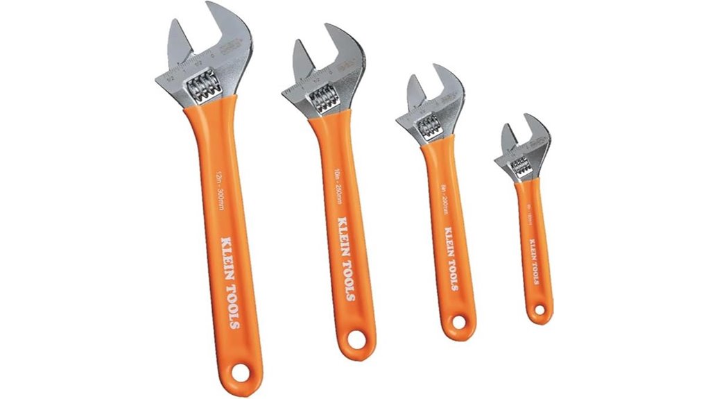 four piece adjustable wrench set