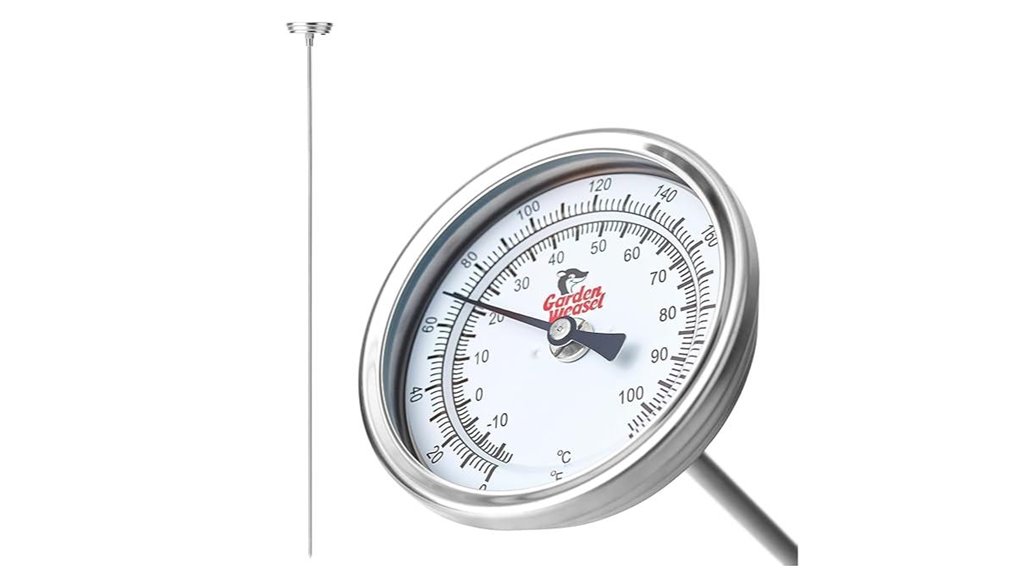 garden thermometer with long probe