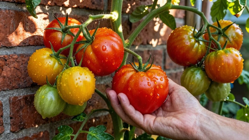 gentle tomato harvesting technique