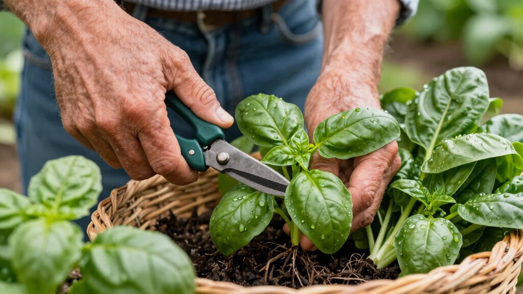 harvest greens without damage