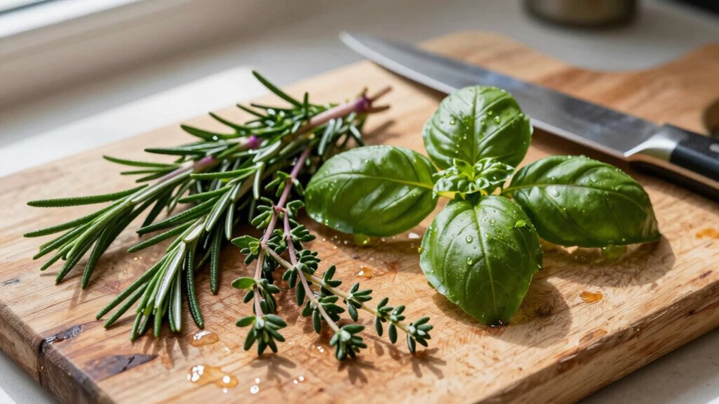 harvest herbs for flavor