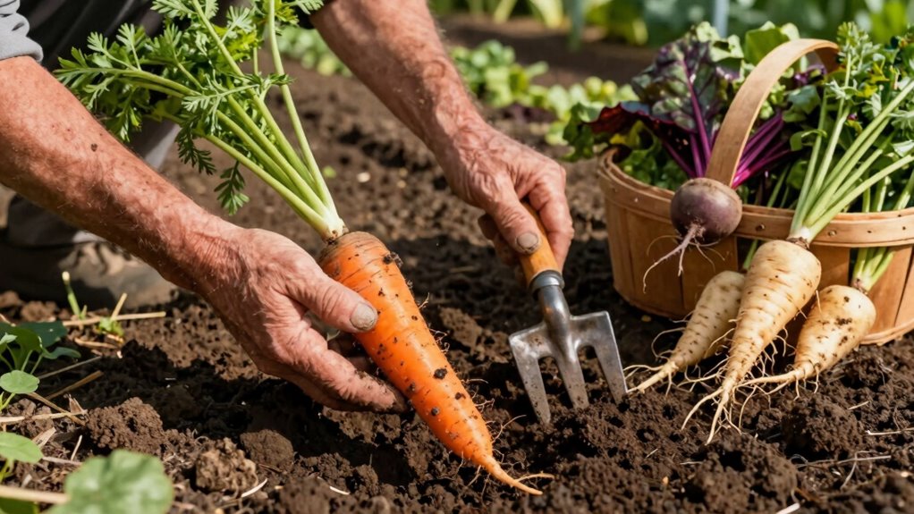 harvest roots gently avoid breakage