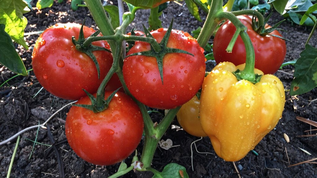 harvest tomatoes pick peppers