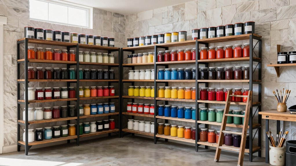 ideal indoor paint storage