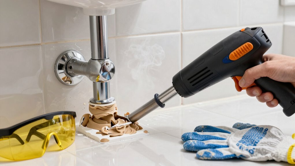 identify and remove caulk