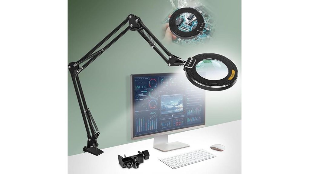 illuminated adjustable magnifying stand