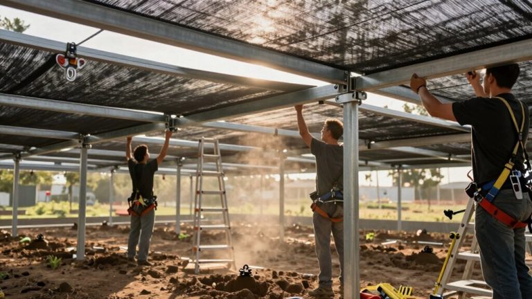 install farm shade structures