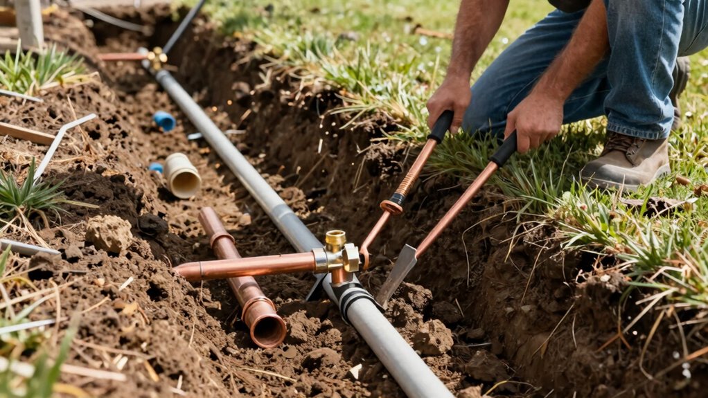 install main water lines