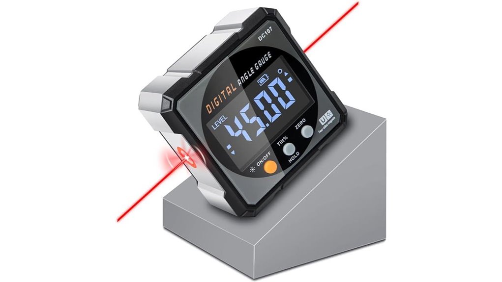 laser equipped magnetic angle tool