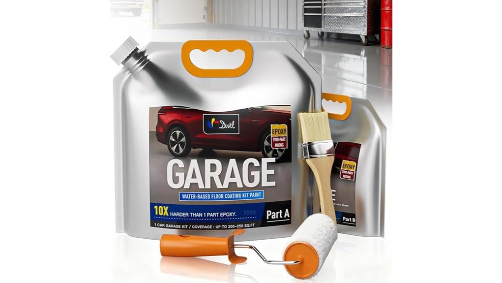light gray epoxy garage floor