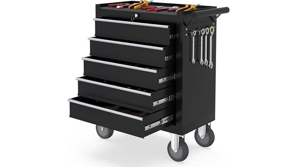 lockable wheeled tool storage