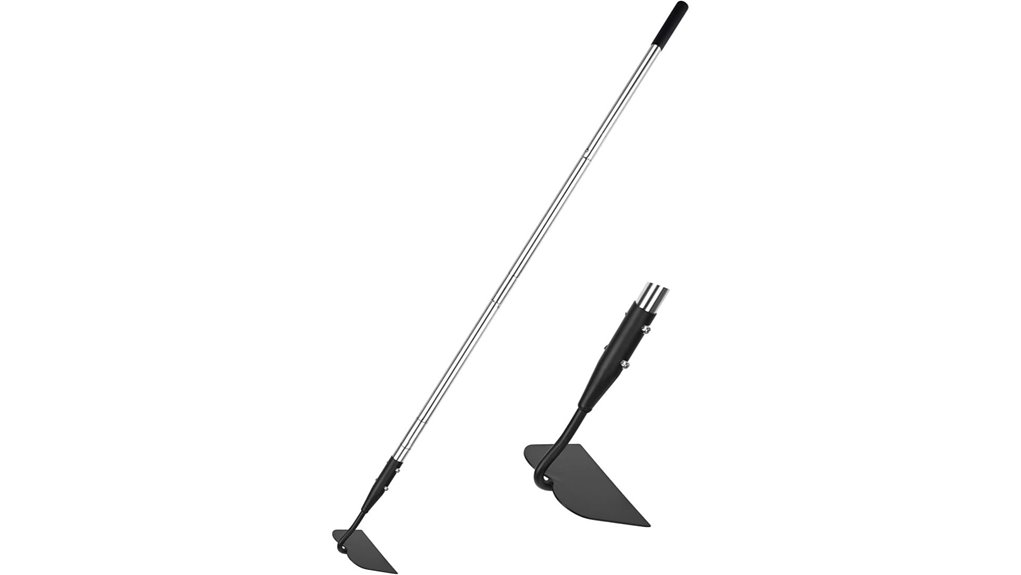long handled durable garden hoe