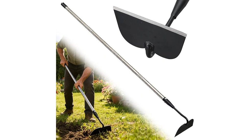 long handled garden hoe