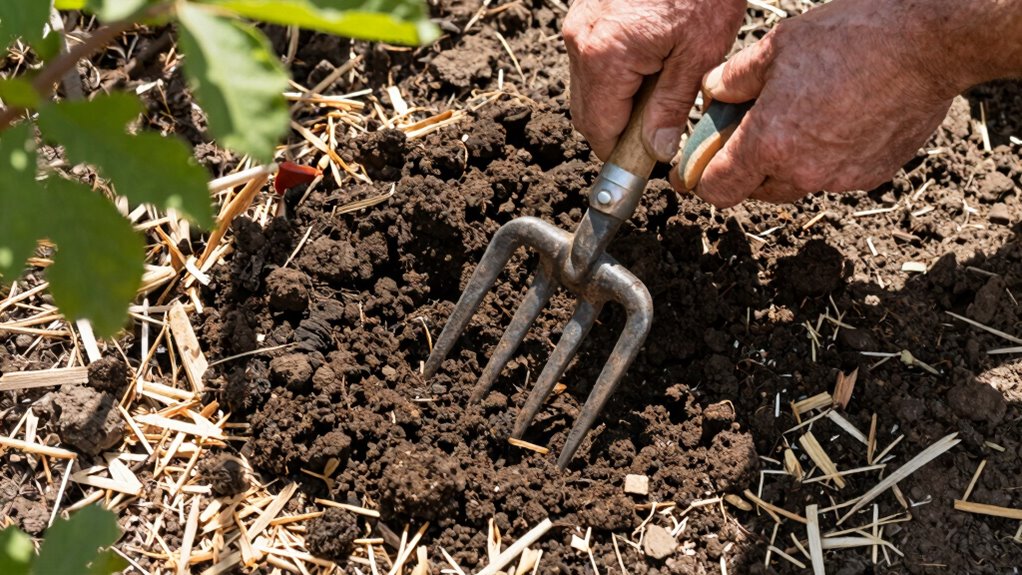 loosen compacted garden soil