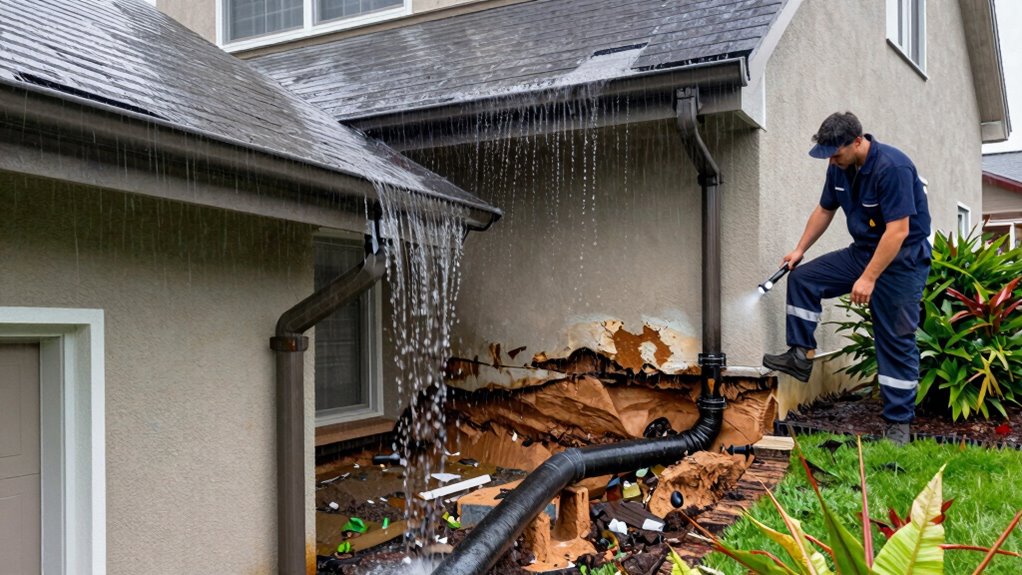 maintain gutter and downspout