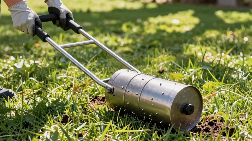 manually aerate your lawn