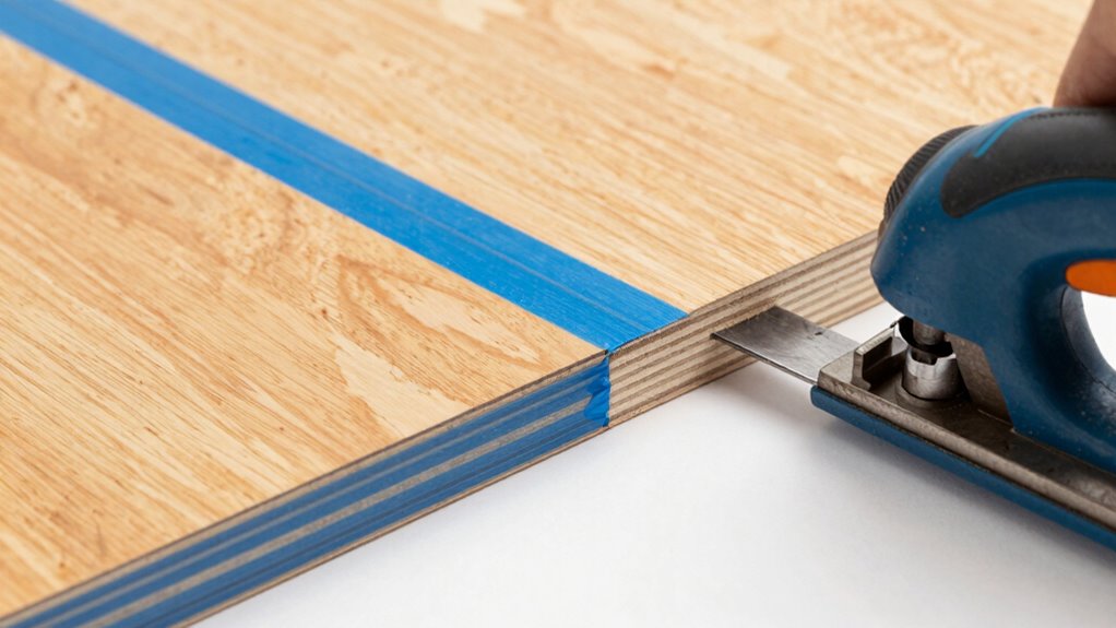 masking tape for cleaner cuts