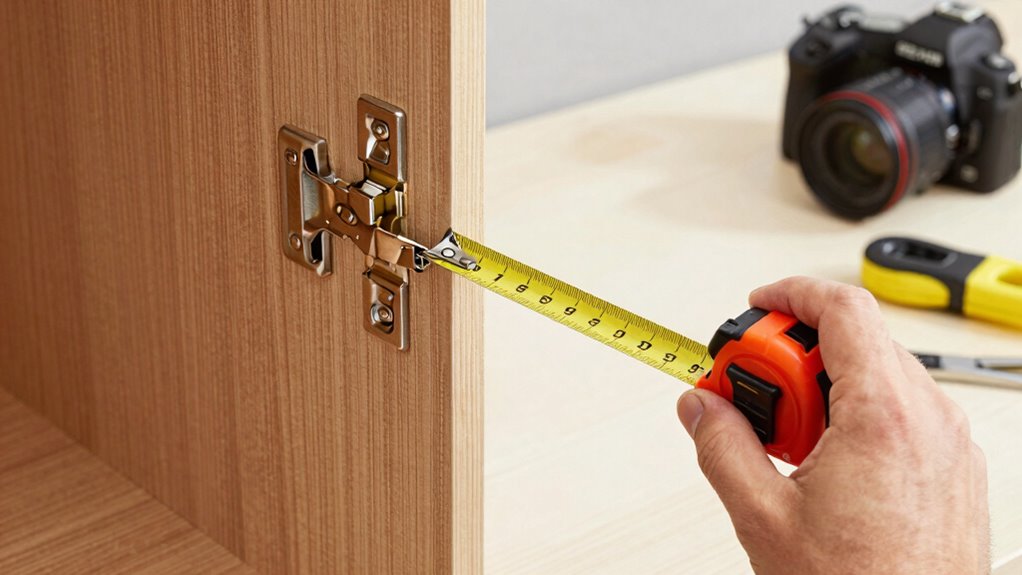 measure cabinet door hinges