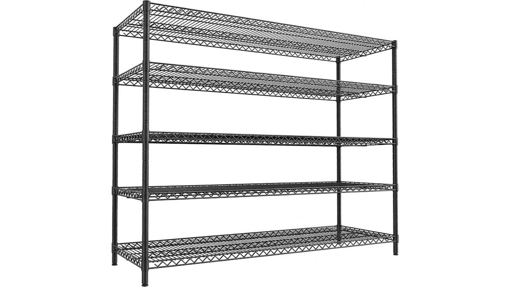 metal storage shelves 5 tier