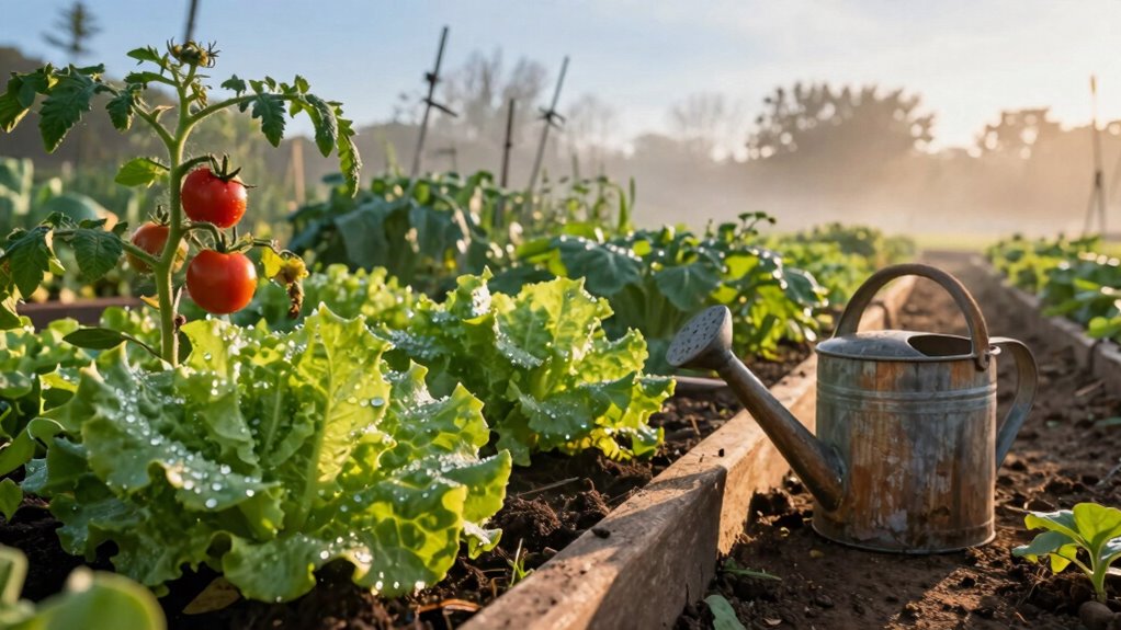 morning versus evening watering