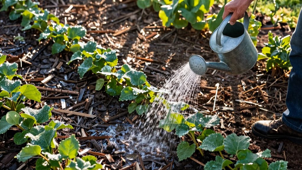 mulch enhances soil moisture retention