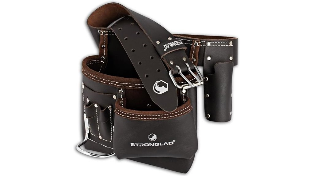 oil tanned leather tool pouch