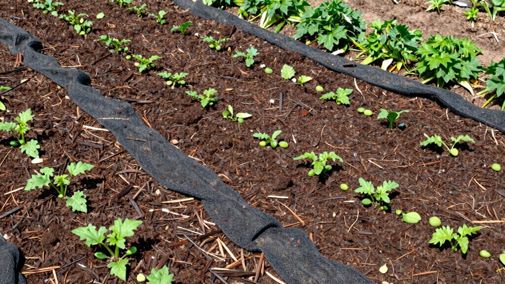 organic mulch suppresses weeds