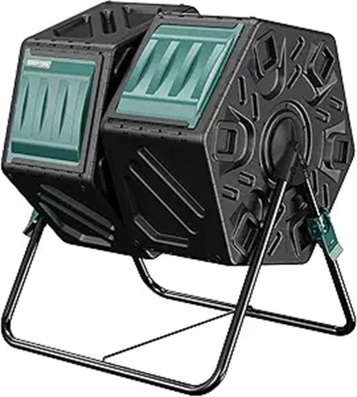 outdoor dual chamber composter