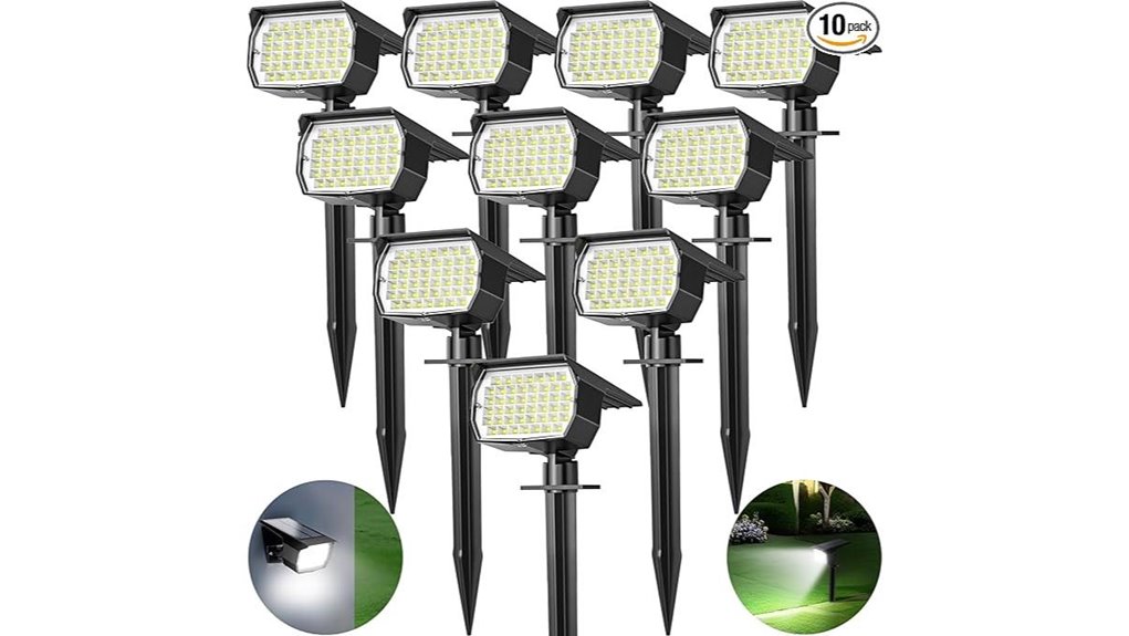 outdoor solar spotlights pack
