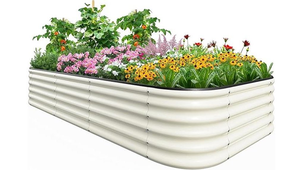 oval metal planter box