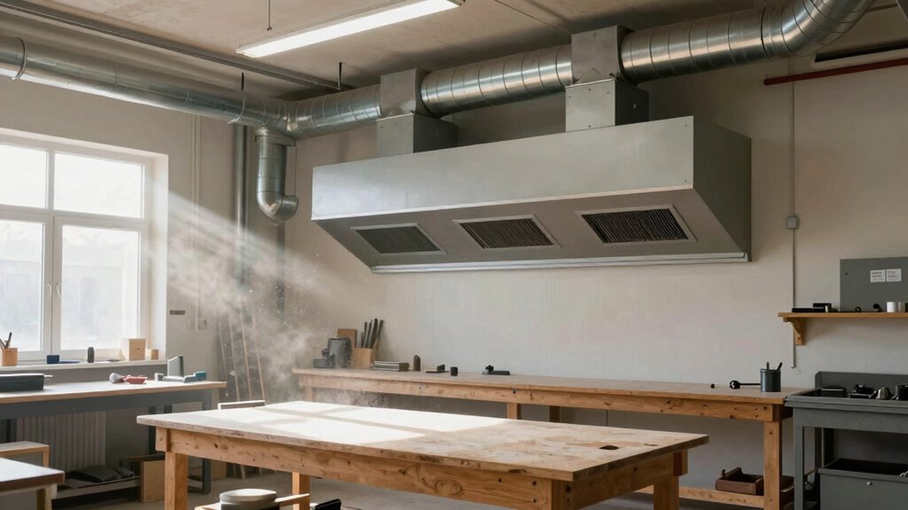 permanent dust collection installation