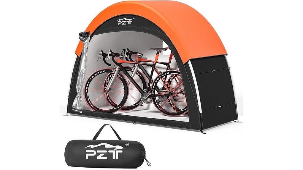 portable rain covered bike tent