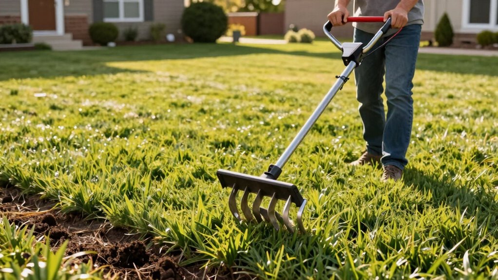 prepare lawn for aeration