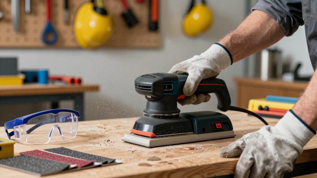 prepare workspace before sanding