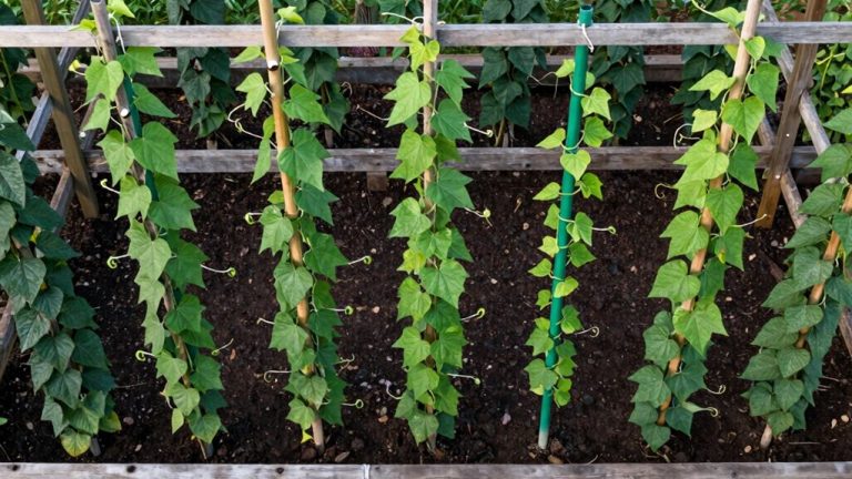 properly support climbing vegetables