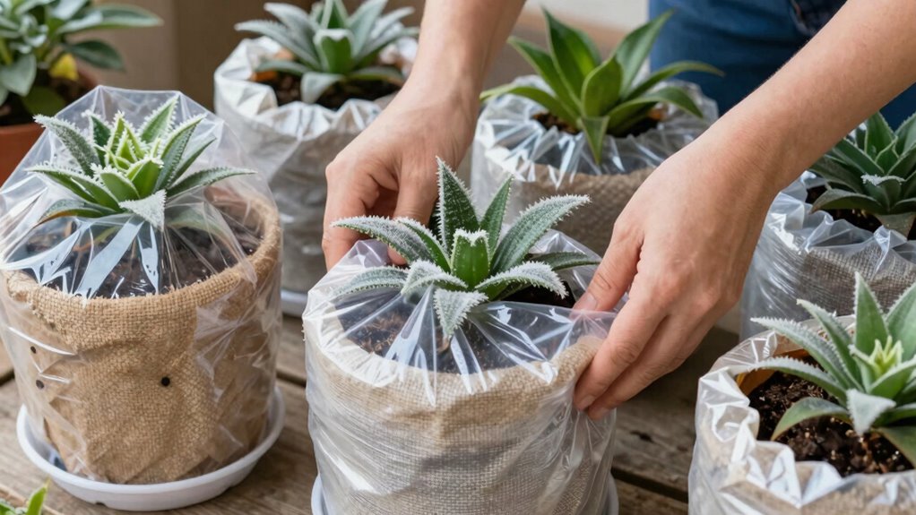 protect potted plants from freeze