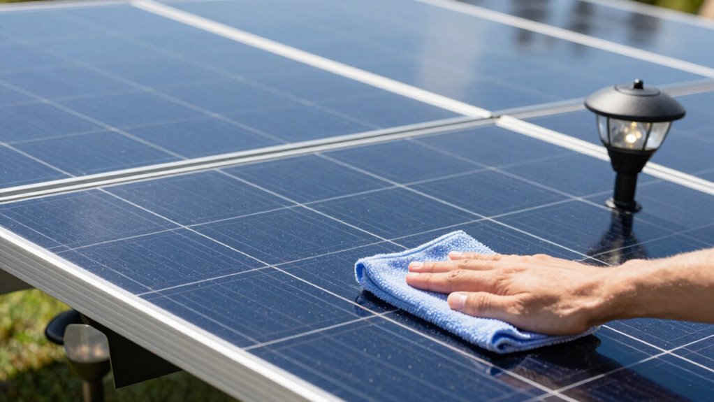 regular solar panel cleaning