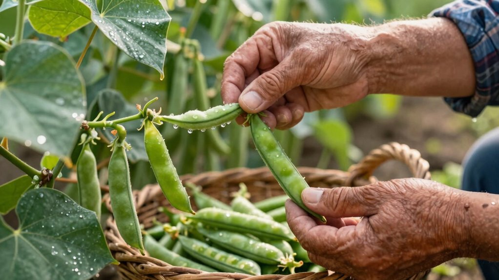 regularly harvest tender pods