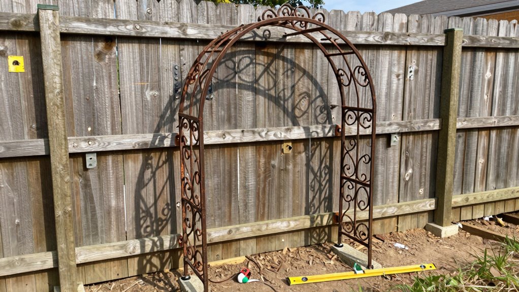 reinforce trellis with brackets