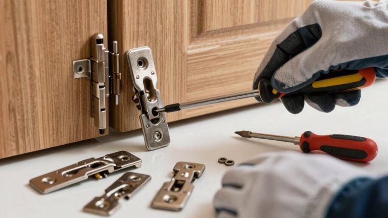 replace door hinges properly